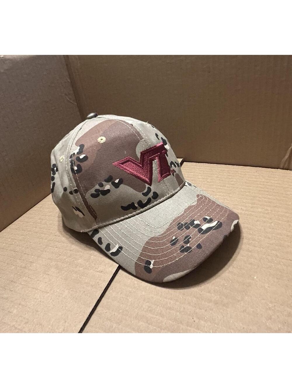 VTECH Hokies Camoflauge Adjustable Strapback Hat NCAA Cap